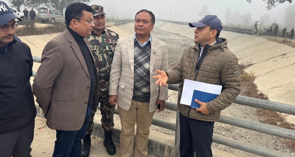 महाकाली सिँचाइको अनुगमनमा मन्त्री घिसिङ, भने-पानी छोड्ने विषयमा भारतसँग कुरा भइरहेको छ